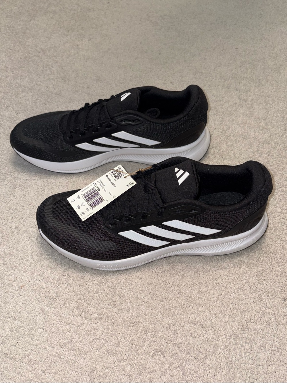 🆕Adidas Runfalcon 5 Men's Running Shoes - Black/White - Size 11 - Picture 3 of 6